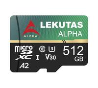 LEKUTAS 512GB Micro SD Card, microSDXC UHS-I Flash Memory Card TF Card, High Read Speed 120MB/s, C10, U3, A2, V30, for Full HD, 4K UHD Video Recording