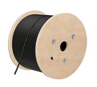 LEKVKM Cat8 Bulk Ethernet Cable 650FT Round S/FTP Outdoor&Indoor Heavy Duty High Speed Cat8 LAN Network Cable 40Gbps 2000Mhz BLACK