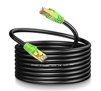 LEKVKM Cat8 Ethernet Cable 300Ft Round S/FTP Outdoor&Indoor Heavy Duty High Speed Cat8 LAN Network Cable 40Gbps 2000Mhz