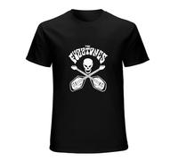 LELA LADYBRO The Fuzztones Men's Printed Men Black Graphic Tee Short Sleeve T-Shirt Black M