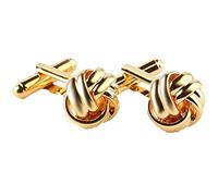 LELAMP Rose-Gold Tone Cufflinks Knot Cufflinks for Men Shirt Cufflinks Business Shirt Studs Classic Design Cufflinks Personalized Cufflinks