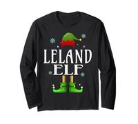 Leland Elf Xmas Funny Men's Family Matching Christmas Leland Long Sleeve T-Shirt