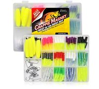 Leland's Lures Crappie Magnet Best of the Best Kit, Fishing Equipment and Accessories, Fishing Lures, 96 Bodies, 15 Double Cross Jig Heads, 4 E-Z Floats