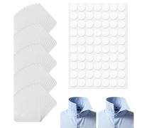 LELE LIFE 100 Pack No Curl Stiff & 70 Pack Round Collar Stays for Men's Dress Shirts, Adhesive Shirt Collar Stays Sticky Stiffeners - Alternative to Metal Inserts
