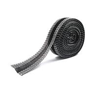 LELE LIFE 10m Pants Edge Shorten Self-adhesive Pants Mouth Paste, Permanent Iron-On Hem Clothing Tape, Sewing Adhesive Tape, Fabric Fusing Tape for Pants Clothes, Black