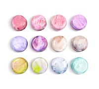 LELE LIFE 12 Pack Thick Mini Candle Tins, Colorful Empty Jars with Lids for Lip Balm Containers & Small Pill Box, Travel Cans for Medicine Salve Candy Jewelry, Macaron