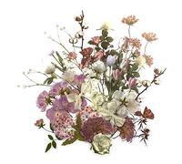 LELE LIFE 160Pcs Plant Scrapbook Stickers, Transparent Flowers Stickers Set, Flower Scrapbooking Stickers for Phone, Pad, Laptop, Album, Planner, Diary, Style B