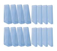 LELE LIFE 16Pcs Furniture Leveling Wedges Toilet Shims, 2 Heights, Flexible Stackable Level Wedge Door Wedges Stopper, Window Wedges Furniture Stabilizer Table Shims