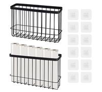 LELE LIFE 2 Pack Cabinet Door Organizer, Adhesive Lid Organizers inside Cabinet for Kitchen Bathroom Pantry Cupboard, Wall Mount Lid Holders Kitchen Wrap, Tin Foil Storage