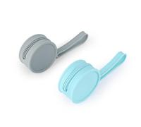 LELE LIFE 2 Pack Silicone Small Cosmetic Makeup Bag for Purse, Waterproof Portable Cute Coin Purse Pouch Zipper Change Wallet with Wrist Strap, Gray and Blue