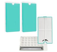 LELE LIFE 2 Pack Watercolor Palette with 360° Rotatable Lid, 28 Wells Travel Paint Palette Empty Tray with 4 Mixing Areas & Paint Brush Holder for Watercolor Gouache, Blue