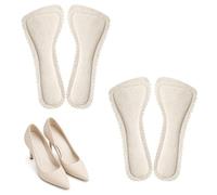 LELE LIFE 2 Pairs Pigskin High Heel Cushion Inserts for Women - 3/4 Anti Slip Insoles Shock & Sweat Absorption, Adhesive Shoe Pads for Sandals Flats Liners (Size 37-38)