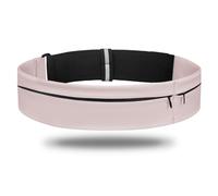 LELE LIFE 2 Pocket Running Belt, Ultra Light Sweat Resistant Fanny Pack for Men Women, Adjustable Waist Bag Money Belt Phone Holder for Runners Fitness Exercise Workout (Pink，L 70cm - 90cm Waist)