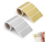 LELE LIFE 200 Pack Scratch Off Stickers, Large 2.6 x 1in / 6.5 x 2.5cm, Rectangle Labels, Gold + Silver