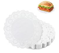 LELE LIFE 200Pcs Paper Doilies for Food Tables, Paper Doilies 16cm Round, Paper Lace Doilies for Crafts Desserts Cake, White Doilies Placemat for Party Weddings Birthday