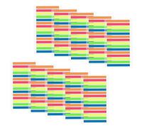 LELE LIFE 3000Pcs Ultra Slim Sticky Tabs for Highlighting, Tiny Text Highlighter Strips, Colored Page Markers Page Flags, Transparent Sticky Index Tabs, Annotation Tabs Book Tabs, Neon