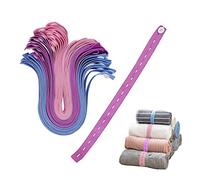LELE LIFE 30Pcs Clothes Storage Elastic Band, Adjustable Clothing Storage Strap with Button Buttonholes, Travel Luggage Space Saver, Drawer Closet Organizer, 3 Colors