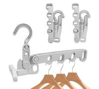 LELE LIFE 3Pcs Folding Clothes Drying Rack Clothing, Clothes Drying Rack Foldable Hangers for Travel Hangers, Laundry Drying Rack Collapsible, Folding Clothes Hanger,Grey