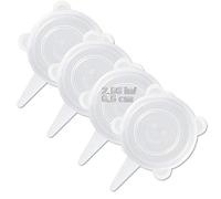 LELE LIFE 4 Pack Same Size Silicone Stretch Lids, Thicker Reusable Sturdy Silicone Container Cover, Expandable Food Storage Covers, Dishwasher and Freezer Safe,6.5cm