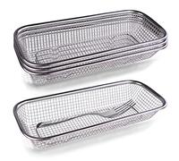 LELE LIFE 4 Pack Silverware Utensil Organizer, 304 Stainless Steel Mesh Flatware Cutlery Organizer in Drawer, Silverware Tray Holder for Kitchen