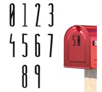 LELE LIFE 40 Pieces Self-Adhesive Mailbox Numbers 0-9, 1.96''/5cm Acrylic House Numbers for Outside Stick on, 3D Door Address Stickers Sign for Home Room Apartment, 4 Set, Black