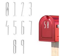 LELE LIFE 40 Pieces Self-Adhesive Mailbox Numbers 0-9, 1.96''/5cm Acrylic House Numbers for Outside Stick on, 3D Door Address Stickers Sign for Home Room Apartment, 4 Set, Silver