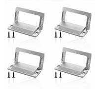 LELE LIFE 4Pcs Flush Ring Pull Cabinet Handles, Hidden Recessed Foldable Drawer Pulls, Zinc Alloy Low Profile Furniture Door Pulls for Cupboard Wardrobe,Nickel