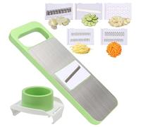 LELE LIFE 6 in 1 Mandoline Slicer for Kitchen, Multi Blade Vegetable Slicer with Hand Guard for Cucumber Potato Julienne Veggie Slicer Grater Waffle Fry Cutter