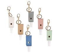 LELE LIFE 6Pcs Leather Small Spray Bottles with Keychain Clip, Leakproof Perfume Atomiser,Refillable Travel Bottles for Alcohol, Perfume,Toner, Hand Soap, 30ml, Style B