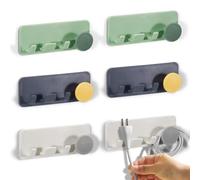 LELE LIFE 6Pcs Power Plug Hook Electrical Plug Holder, Self Adhesive Kitchen Appliance Cord Organizer, Multifunctional Razor Holder for Shower Key Holder Wall Mount