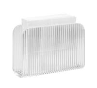 LELE LIFE Acrylic Napkin Holder for Table, Crystal Clear Cocktail Napkin Holder for Kitchen Dinner Christmas, Modern Paper Dispenser (Strip Pattern)