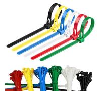LELE LIFE Reusable Zip Ties 30cm, 120pcs Colored Zip Tie Heavy Duty Outdoor Small Cable Ties, Releasable Tie Wraps, Wire Ties Removable for Cord Management (30cm)
