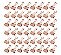 LELE LIFE Same Size Rose Gold Binder Clips, 48Pack Medium Paper Clamps, Rust-Proof File Paper Money Clamps, Binder Paper Clips for Office Home School, 0.98in 25mm