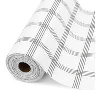 LELE LIFE Shelf and Drawer Liner for Kitchen Cabinet - 6 m x 30 cm Non-Slip Waterproof Cabinet Liner Non-Adhesive Shelf Paper for Bathroom Cupboard Refrigerator,Grid