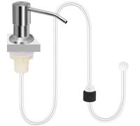 LELE LIFE Soap Dispenser for Kitchen Sink, with 1.2m Extension Tube Kit- 304 Stainless Steel Built in Dish Soap Dispenser Pump (Brushed Nickel)