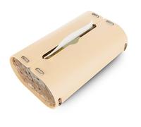 LELE LIFE Suction Cup Silicone Tissue Box Cover, Wall Mounted Tissue Box Holder Rectangle Facial Tissue Dispenser for Bathroom, Car, Desk (Beige)