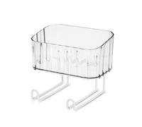 LELE LIFE Wall Mount Headband Holder, Clear Acrylic Caddy, Self Adhesive Hair Accessories Organizer for Scrunchie, Bows, Ties, Clips, Pins, Claw Clip, Clear