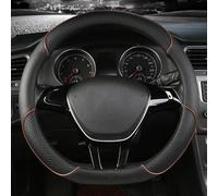 LeLeD For Symbol 2008-2024 Car Steering Wheel Cover,Leather Anti-slip Breathable Wear-Resistant Protector accessories.,D-Brown-Type D
