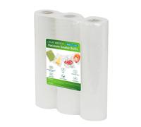 L'ELEF Mistico Vacuum Sealer Bags for Food, 11''X20' (3 Rolls) BPA Free Food Saver Bags for Sealer, Customized Size Vacuum Storage Bags for Sous Vide or Meal Prep