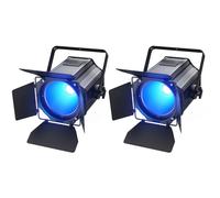LeLeght 2PCS 200W COB LED Par Spotlight 6-in-1 RGBWA+UV DJ Stage Light with Barn Doors, Warm-Cold White Par Spotlight with DMX512/Auto/Sound Disco Lights for Party Concert Church Wedding Theater