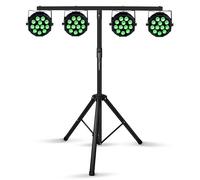 LeLeght 4PCS 210 W LED Par Can Lights with Tripped Stand Stage Lighting RGBW DMX Multi-Effects Strobe Lighting Uplights with Sound Activated Party Lights for Disco DJ Halloween Church Club Wedding