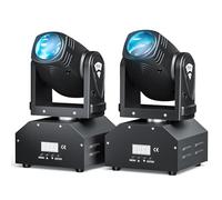 Leleght 80W 2pcs LED Moving Head Lights DJ Lighting with d-mx512 Sound Activated RGBW Beam Light for Disco Party Club Stage Band Lighting Shows