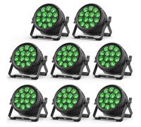 LeLeght 8PCS 14x15W LED Par Can Lights Stage Lighting RGBW DMX Multi-Effects Strobe Lighting Uplights with Sound Activated Party Lights for Disco DJ Halloween Church Club Wedding