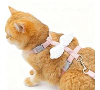 LeLehome Cat Harness and Leash Set Escape Proof Comfortable Lightweight Adjustable Strap for Walking, Travel, Kitten, Puppy