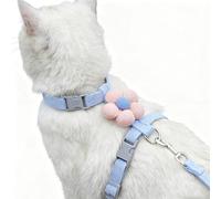 LeLehome Cat Harness and Leash Set Escape Proof Comfortable Lightweight Adjustable Strap for Walking, Travel, Kitten, Puppy