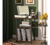 LELELINKY Narrow Brown Record Player Stand