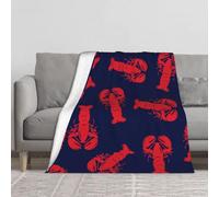 LELEMATE Boardshorts Red Lobster Throw Blanket Super Soft Flannel Blanket Decorative Sofa Blanket for Kids Adults Warm Cozy 60"X50" Couch Blankets for Living Room Home Travel Camping Beach