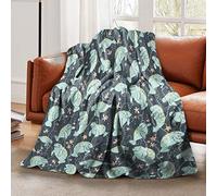 LELEMATE Soft Lightweight Fleece Throw Blanket Cute Manatee Sea Animals Starfish Bed Couch Blanket for Women Men Adults Kids Sofa Flannel Blanket for Travel Camping Beachh Home Living Room 60"x 80"