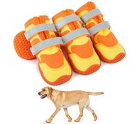LeLePet 4 Pcs Dog Boots Paw Protector, Anti-Slip Shoes for Injured Paws