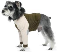 Lelepet Dog Recovery Shirt, Dog Front Leg Suit After Surgery, Army Green M